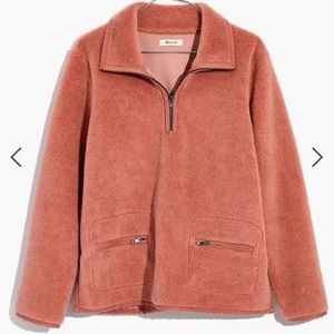 Madewell pink sherpa fleece